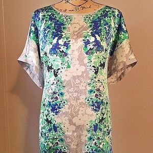 Coldwater Creek Top Flowy Tunic Abstract Floral